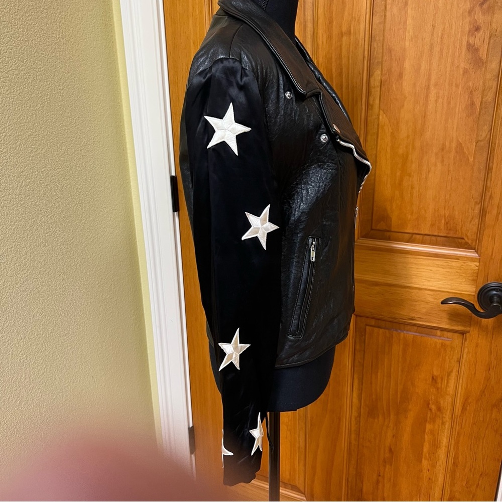 Reformation Big Dipper Leather Moto Style Jacket, Size S - Picture 11 of 13